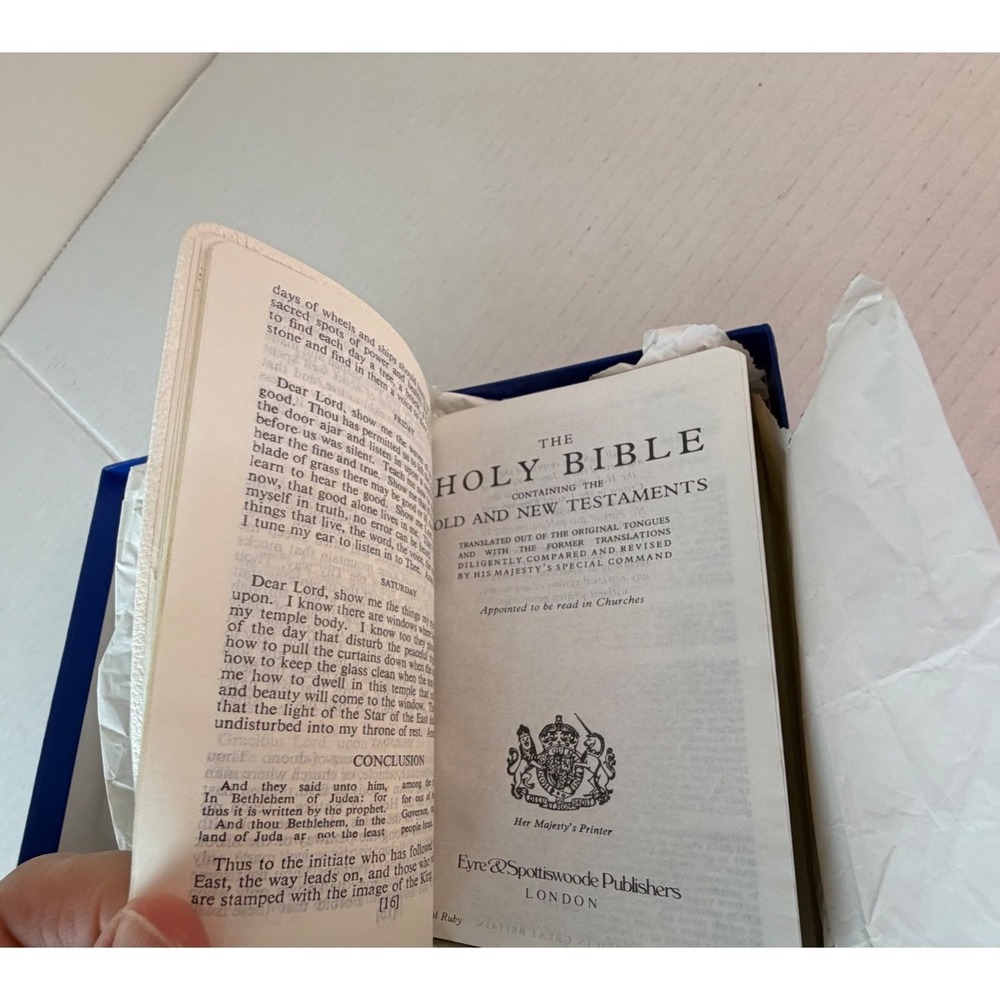 Eastern Star Holy Bible KJV White Morocco Leather Masonic Kelchner Personalized - Picture 7 of 8